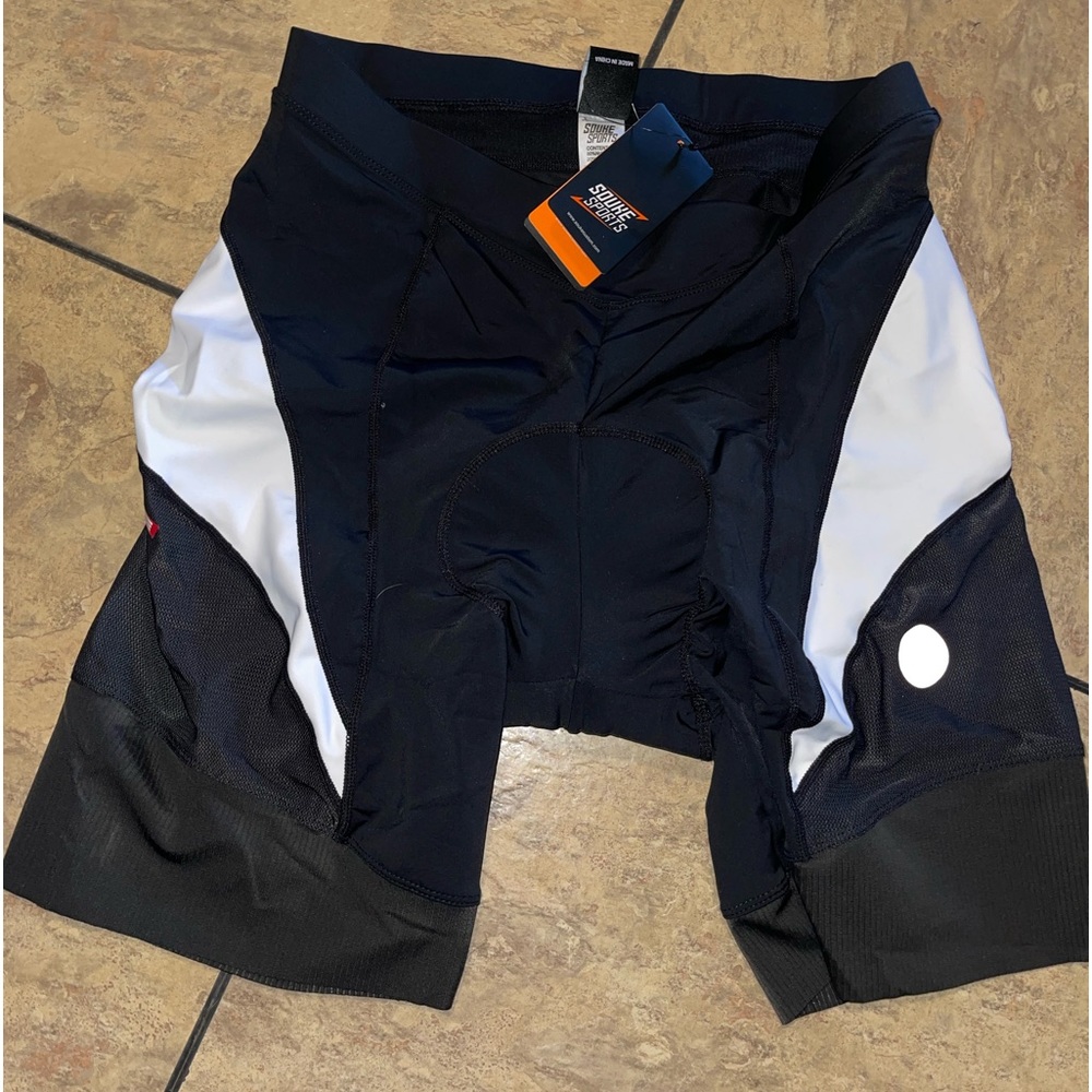 Souke Sports PS5000 Padded Cycling Shorts Black & White Men's size XXL Brand New